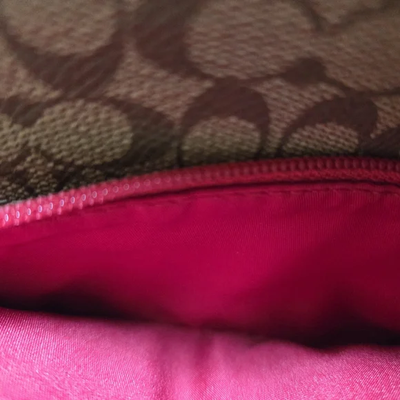 Coach Cherry Red Leather Double Zip Wallet - Picture 7 of 14